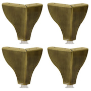 Plantex Heavy Duty Stainless Steel 4 inch Sofa Leg/Bed Furniture Leg Pair for Home/Furniture Sofa Legs for Table/Sofa Support Legs/Sofa Furniture Leg (Brass Antique) Set of 4 Pcs