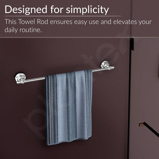 Plantex 304 Grade Stainless 24 inch Single Towel Rod/Towel Hanger for Bathroom/Towel Holder/Bathroom Accessories, Skyllo (Chrome)
