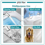 Plantex 6 Inch Health Faucet for Toilet/Jet Spray for Bathroom/Square Hand Jet Spray with 1.2 Meter Flexible Hose Pipe and Wall Brackets - (Chrome)
