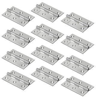Plantex Heavy Duty Stainless Steel Door Butt Hinges 3 inch x 16 Gauge/1.5 mm Thickness Home/Office/Hotel for Main Door/Wooden/Bedroom/Kitchen - Pack of 12 (Satin Matt)