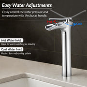 Plantex Pure Brass Basin Mixer Tap Hot & Cold/Single Lever Pillar Cock Water Tap for Basin/Mixer tap for Wash Basin-(Chrome)