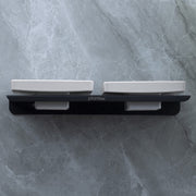 Plantex Stainless Steel with ABS Material Double Soap Dish/Soap Holder/Wall Mounted Soap Holder for Bathroom Accessories - Matt Black