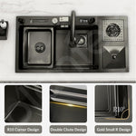 Plantex Sink for Kitchen/304 Grade Stainless Steel Waterfall sink