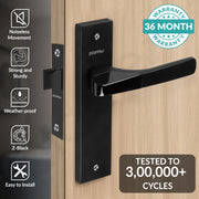 Plantex Heavy Duty Door Lock ÃƒÂ¢Ã¢â€šÂ¬Ã¢â‚¬Å“ Bathroom Door Lock/Mortise 8inch Keyless Plate Handle Set for Home/Bathroom/Store Room/Balcony/Office with Baby Latch (8114, DC-Black & Z-Black)
