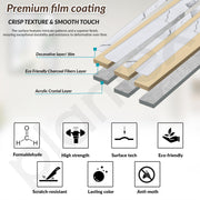Plantex Wall Panels/Louvers Panel for Wall 8 Feet/Charcoal Panel for Interior Wall Décor/3D Wall Panel - Pack of 5 Covers - 20 Sq. Ft, Size-5 Inch x 8 Feet (White Marble)