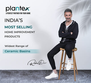 Plantex Platinium Tabletop Ceramic Rectangular Wash Basin/Countertop Bathroom Sink (NEO-004, 18.5 x 16.5 x 7 Inch)