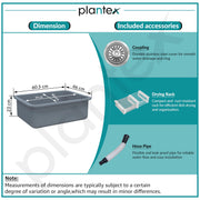 Plantex UV Protected Kitchen Sink/Single Bowle Sink For Home/Matt German Engineered Technology Quartz Sink For Kitchen (Smoke Grey-18X24 Inch)