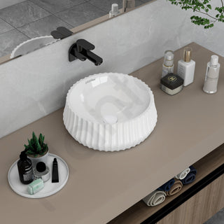 Plantex Ceramic Basin/Countertop Vessel Sink/Tabletop Wash Basin/Washbasin for Bathroom with 10 Years Glaze Warranty by Plantex (White Glossy - 14 x 14 x 5 Inch)