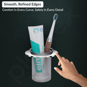 Plantex Smero Pure Brass Tumbler Holder/Tooth Brush Holder/Bathroom Accessories - Aqua(Chrome)