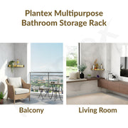 Plantex Bathroom Corner Rack for Wall/Stainless Steel Shelf for Bathroom Corner with Railings/Bathroom Accessories Holder (12x12 inches, PVD Gold & Black)