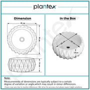 Plantex Ceramic Tabletop Round Washbasin for Bathroom/Countertop Bathroom Sink/Bathroom Wash Basin with 10 Years Glaze Warranty by Plantex (White - 15 x 15 x 6 Inch)