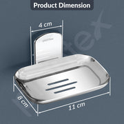 Plantex 304 Grade Stainless Steel Bathroom Soap Holder/Soap Stand for Washbasin/Soap Dish/Bathroom Accessories - Parv (Chrome)