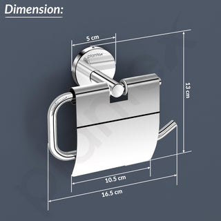 Plantex 304 Grade Stainless Steel Toilet Paper Holder Roll Holder/Tissue Paper Roll Holder/Toilet Paper Holder for Bathroom Accessories - Oreo (Chrome)