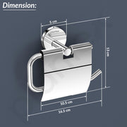 Plantex 304 Grade Stainless Steel Toilet Paper Holder Roll Holder/Tissue Paper Roll Holder/Toilet Paper Holder for Bathroom Accessories - Oreo (Chrome)