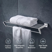 Plantex 304 Grade Stainless Steel Towel Hanger for Bathroom/Towel Rack/Towel Rod/Bathroom Accessories -Decan (24-inch - Chrome)