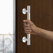 Plantex Main Door Handle/8 Inch Pooja Room Pull Push Handle/Door Handle for Main Door - Pack of 2 (S-141,Chrome) - 3 Years Warranty