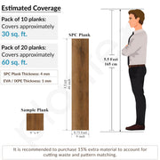 Plantex SPC Tiles for Floors/Interlocking Sound Insulated Floor Tiles/Click N Lock Wooden Flooring for Livingroom/Kitchen -30 Square Feet/10 Tile,Legacy Wood-DIY Installation(Water&Fire Resistant)