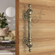 Plantex 13 Inch Main Door Handle/Antique Pull-Push Handle for Main Door/3 Years Warranty Pack of 2 (S-136-Brass)
