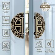 Plantex 6 Inch Main Door Handle/Aluminium Door Handle/Pull-Push Door Handle/Door Accessories (Pack of 1, Brass Antique)