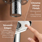 Plantex J4 Stainless Steel Toothbrush Holder for Bathroom/Toothbrush Stand for Bathroom/Tumbler Holder/Bathroom Accessories (Chrome Finish) Onix
