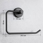 Plantex Towel Ring for Wash Basin/Towel Hanger for Wash Basin/Napkin Holder for Bathroom/Towel Hanger/Bathroom Accessories (Black - Half Square)