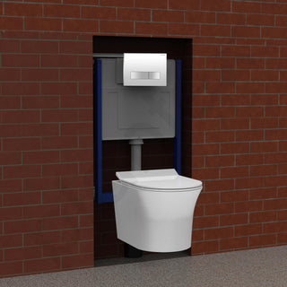 Plantex Concealed Flush for Toilet/8 LTR Water Capacity Flushing Cistern with Half Frame/Slim and Stylish Tank with Flush Plate/Concealed Cistern (Pack of 1)