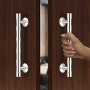 Plantex Main Door Handle/Pooja Door Handle/8 Inch Pull-Push Handle for Main Door/3 Years Warranty Pack of 2 (S-140,Chrome)