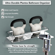 Plantex 304 Grade Stainless Steel Bathroom Shelf for Wall/Storage Shelves for Kitchen/Wall Mounted Bathroom Organizer -(15X5 Inches Chrome Finish)