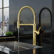 Plantex Solid Brass Kitchen Sink Mixer Tap | Hot & Cold Water Single Lever With 360Ãƒâ€šÃ‚Â° Swivel Spout | Gold (8982)