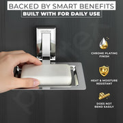 Plantex Soap Holder for Bathroom/Pure Brass Single Soap Dish/soap Stand/Soap Bar/Soap Case/Bathroom Accessories - Pack of 1 (APS-RTO-06, Chrome)