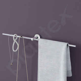 Plantex Stainless Steel Bathroom Towel Bar/Dual Towel Rod/Towel Hanger for Wash Basin/Bathroom Accessories (24-inch) Chrome