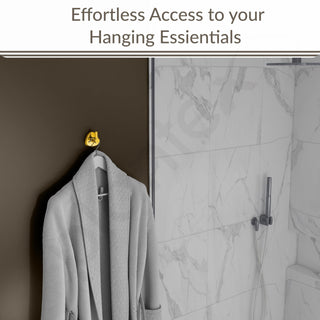 Plantex J4 Stainless Steel Clothes Hanger for Wall/Hangers for Bathroom/Robe Hook/Bathroom Accessories (PVD Gold Finish) Angel