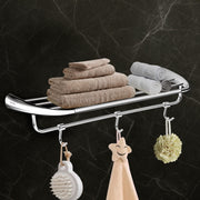 Plantex Smero Pure Brass 24 inch Towel Rack for Bathroom/Towel Stand/Hanger/Towel Holder/Towel Bar/Bathroom Accessories - Craft (Chrome)