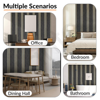 Plantex Louvers Panel for Wall/8 Feet Wall Panels/3D Charcoal Panel for Interior Walls Décor - Pack of 5 Covers - 40 Sq. Ft, Size-1 Feet x 8 Feet (WD-2208)
