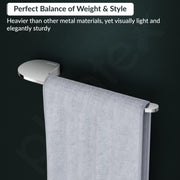 Plantex Smero Pure Brass Hand Towel Holder/Napkin Holder for Wash Basin/Napkin Hanger/Bathroom Accessories - Aqua (Chrome)