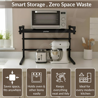 Plantex Microwave Stand for Kitchen Platform/GI-Metal Oven Stand with Storage Cabinet/Oven Rack Kitchen Storage