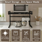 Plantex Microwave Stand for Kitchen Platform/GI-Metal Oven Stand with Storage Cabinet/Oven Rack Kitchen Storage