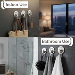 Plantex Wall Hanging Hook/Bath Towel Hook/Self Adhesive Round Robe Hooks for Kitchen/Bathroom/Stylish Home Decor Items - Pack of 2 (Chrome)