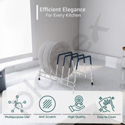 Plantex Stainless Steel Thali Stand/Dish Rack/Plate Stand/Plate Rack for Modular Kitchen/Tandem Box Accessories (Chrome)