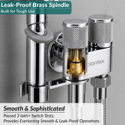 Plantex Jet Spray for Toilet/Health Faucet with Shower Hose/ABS Handheld Bidet Spray/2-in-1 Dual Control Valve/Bathroom & Kitchen – Chrome