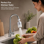 Plantex Tap Water Filter for Kitchen & Bathroom Faucet/Faucet Mounted Water Filter with Replaceable Cartridge/Compact Tap Filter for Home - Pack of 1 (White)
