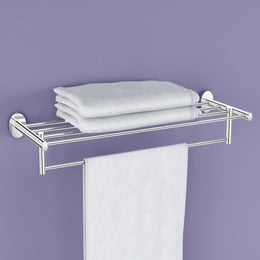 Plantex 304 Grade Stainless Steel 24 Inches Long Towel Rack/Towel Hanger for Bathroom/Towel Bar/Bathroom Accessories - Olive (Chrome)