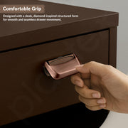 Plantex Drawer Kadi/3 Inch Chest Handle for Drawer/Rectangular Cabinet Kadi/Pull-Push Kadi for Home/Office Drawer - Pack of 2 (DTK-295, Rose Gold)