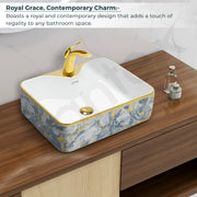Plantex Ceramic TableTop Wash Basin/Countertop Basin for Bathroom/Small Washbasin/Bathroom Sink (19 x 15 x 5.5 Inch)