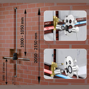 Plantex Brass Diverter Set for Bathroom/Concealed Body High Flow Diverter Full Set with Exposed Part Kit/Bathroom Shower System - (Chrome)