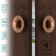 Plantex Stainless Steel Glass Door Handle/Pull-Push Knob for Handle/Heavy Duty 100 mm Main Glass Door Knob Handle - Pack of 1 (PVD Rose Gold)