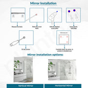 Plantex Unframed Unframed Rectangle Mirror for Wall/Mirror with Beveled Smooth Edges/Mirror for Bathroom/Dressing Room/Living Room/Bedroom/Entryway - (15x18 Inch)