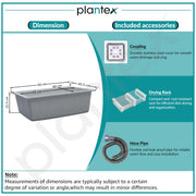 Plantex Quartz Sink for Kitchen/UV Protected Mosaic Grey Kitchen Sink/Granite Single Bowl Sink/Undermount/Topmount (Mosaic Grey-24x18 Inches)