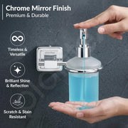 Plantex 304 Grade Stainless Steel Liquid Soap Dispenser/Shampoo Dispencer/Handwash Bottle Stand - Decan (Chrome)