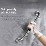 Plantex Stainless Steel Grab Bar for Toilet with Grip/17-inch Anti-Slip Handle for Bathroom Support - Pack of 1 (Chrome)